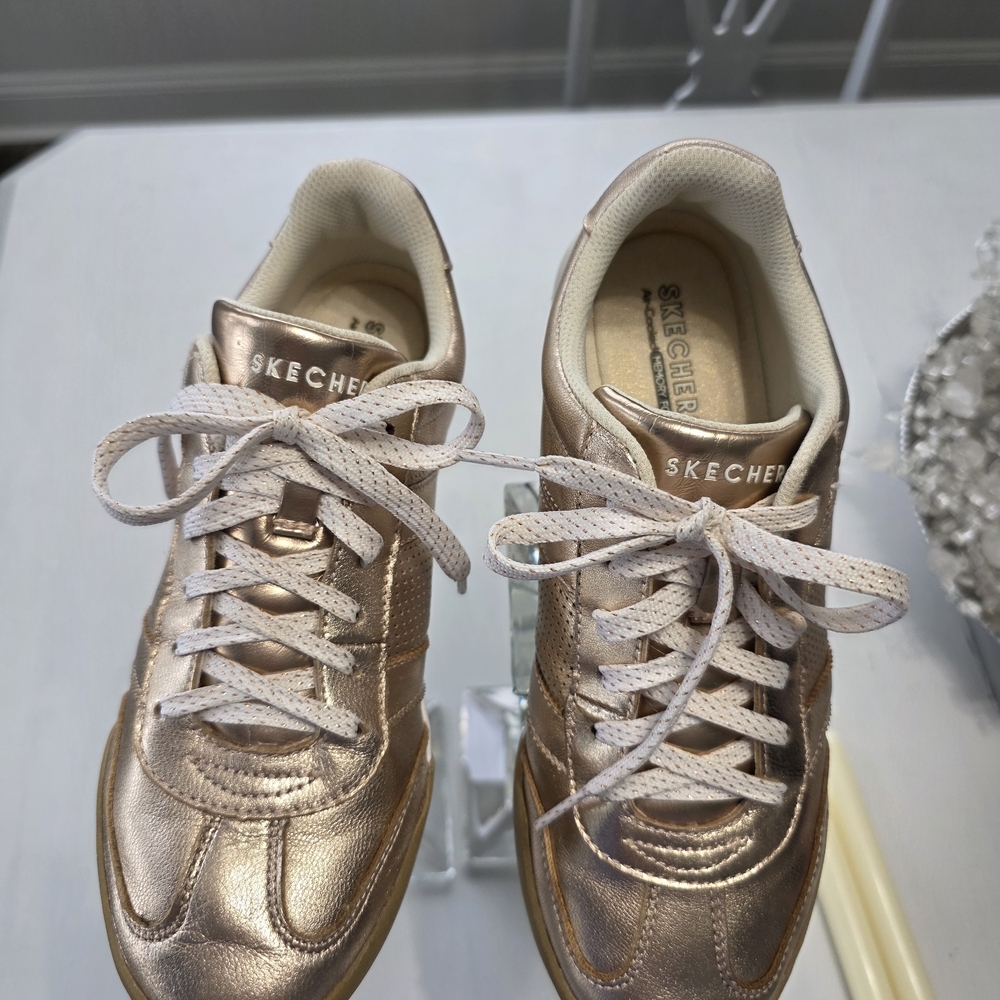 Skechers Gold Lace-Up Sneakers - Picture 2 of 9